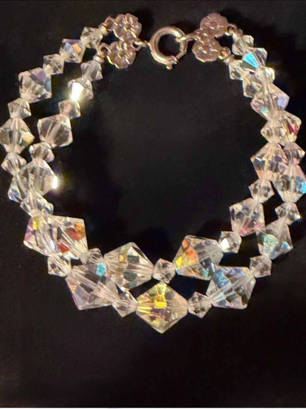 Aurora Borealis Crystal Double-Strand Bracelet